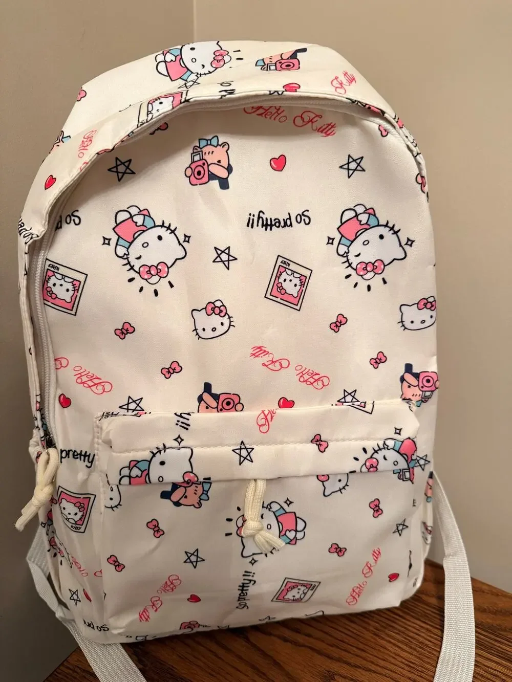 Hello Kitty Full Print Casual Backpack, Summer Lightweight Book Bag, NWOT